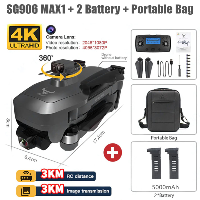 ZLL SG906 MAX1 Beast 3+ 4K Drone 3-Axis Gimbal Quadcopter