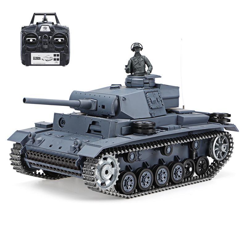 Heng Long 3848 Germany Panzer III RC Tank 1/16 Upgrade Metal RC Tank toys