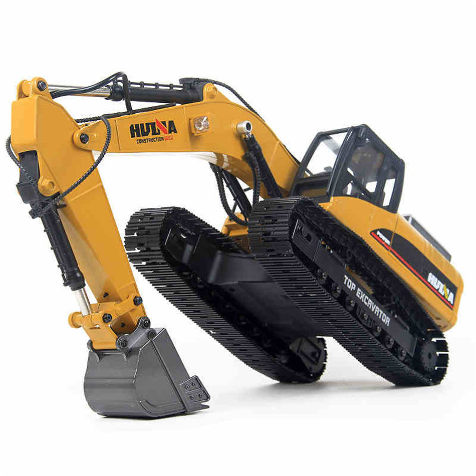 Huina 1580 Full Alloy Hydraulic Excavator 2.4GHz 23CH 1:14 RC Off Road Construction Car Toy