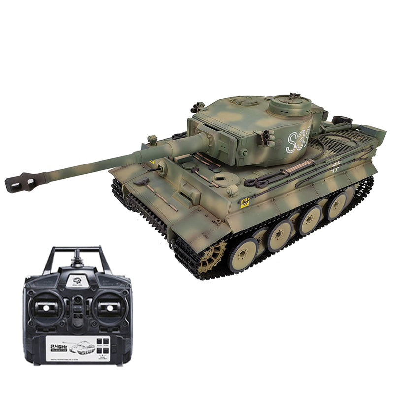 Heng Long 3818 Germany Tiger I Custom Made Camouflage Green RC Tank  1/16 Tank Toys