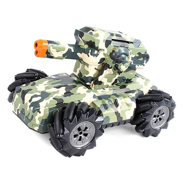 RC tank 4WD can fire water bombs drift horizontal movement rotating toys