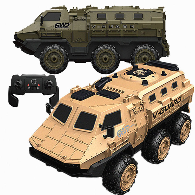 RC Car Military Truck 1/16 6WD Army Armored All Terrain Off-Road Truck