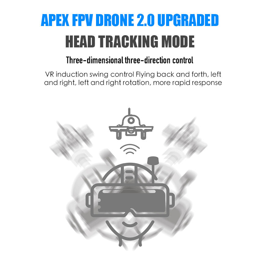 APEX PRO FPV Drone Head Tracking Mode Mini FPV Racing Drone 5.8G Real-Time Image Transmission Super Wide Camera FPV Goggles