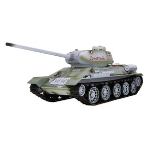 Heng Long 3909 T34 Custom Made Snow Painting Version RC Tank 1/16 Spin Turret Tank toys