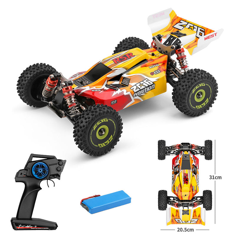 RC Car Wltoys 144010 4WD Brushless Racing 1/14 2.4G High Speed 75km/h Metal Chassis Off-road Drift Car