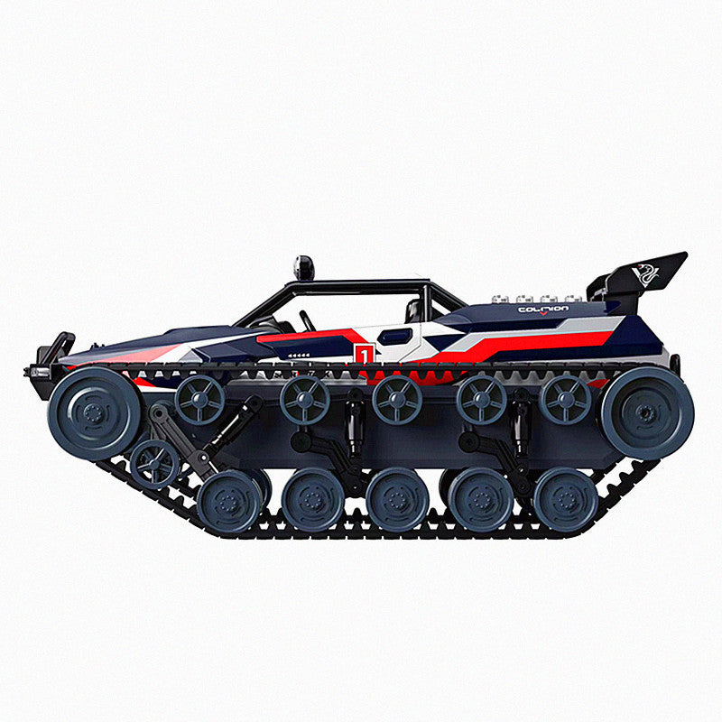 New Alloy Tank 1:12 RC Tank Interactive RC Toy Car LED Lights Spray Stunt Toys