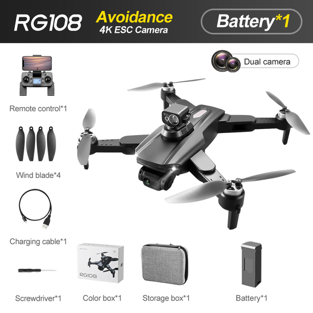 RG108 MAX 4K Drone Dual HD Camera Brushless Quadcopter