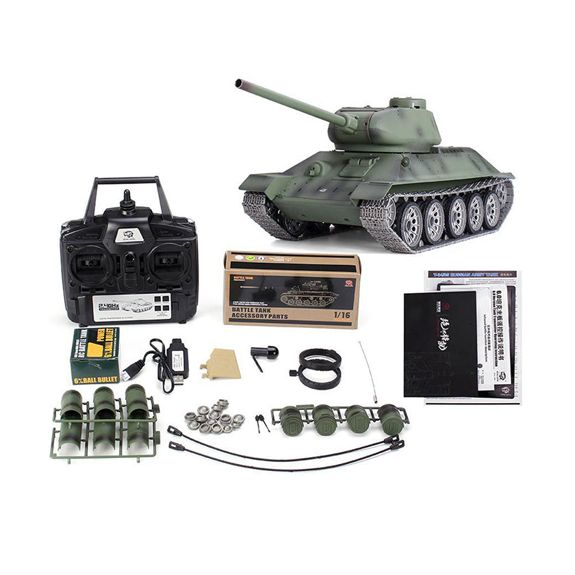 Heng Long 3909 T34 RC Tank Spin Turret Metal Tank Toy