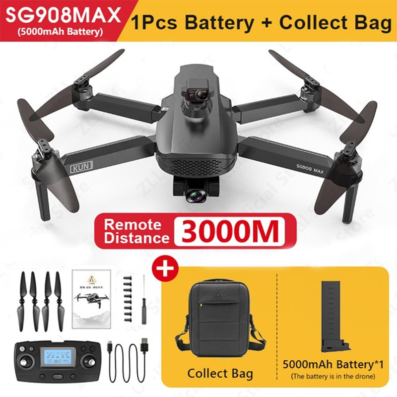 ZLL SG908 MAX 4K Drone 3-Axis Gimbal Brushless Professional Quadcopter