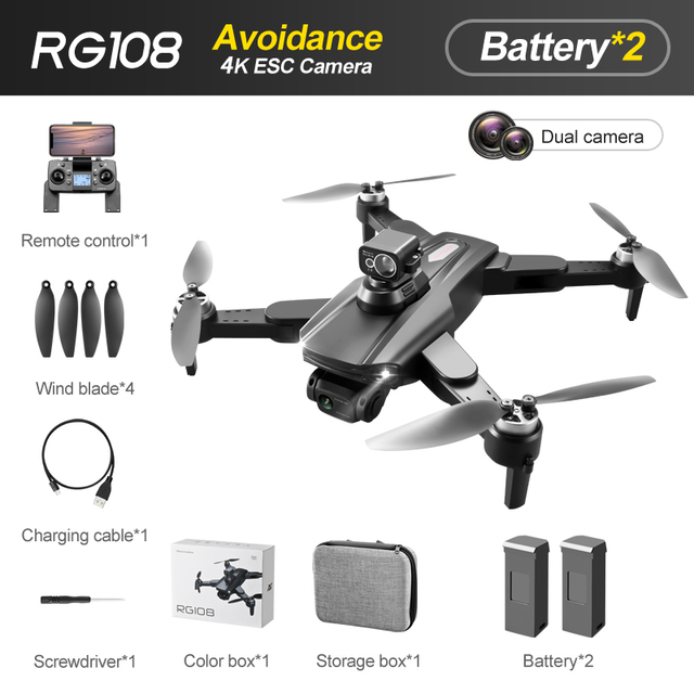 RG108 MAX 4K Drone Dual HD Camera Brushless Quadcopter