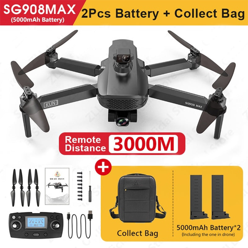 ZLL SG908 MAX 4K Drone 3-Axis Gimbal Brushless Professional Quadcopter