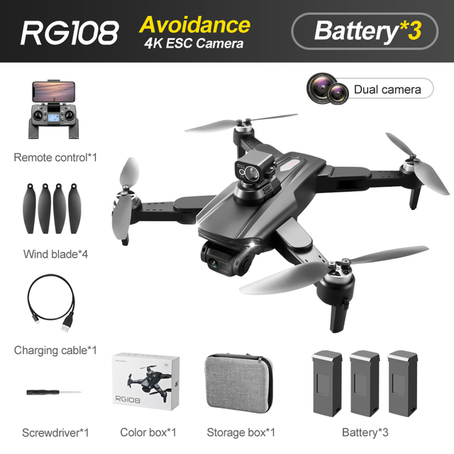 RG108 MAX 4K Drone Dual HD Camera Brushless Quadcopter