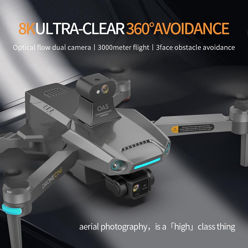 RC Drone S808 3-axis Gimbal 8K Brushless Obstacle Avoidance Quadcopter