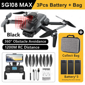 ZLL SG108 MAX 4K Drone 360° Obstacle Avoidance Brushless Foldable Quadcopter
