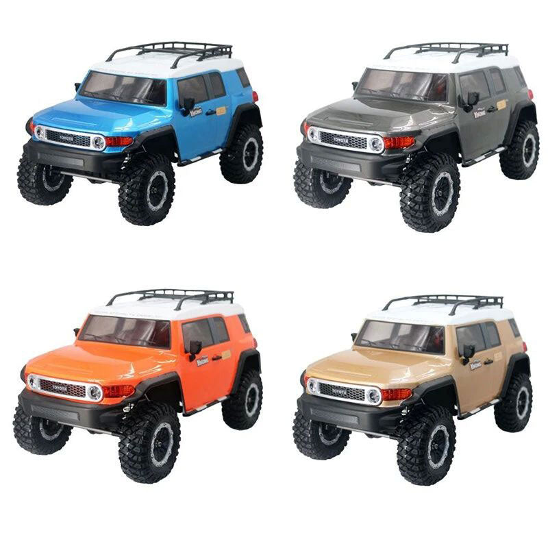 YK4103 FJ RC Car Off-road Rock Crawler Truck 4WD 1/10 with Diff Lock High/Low Gear Axle Cars LED Light