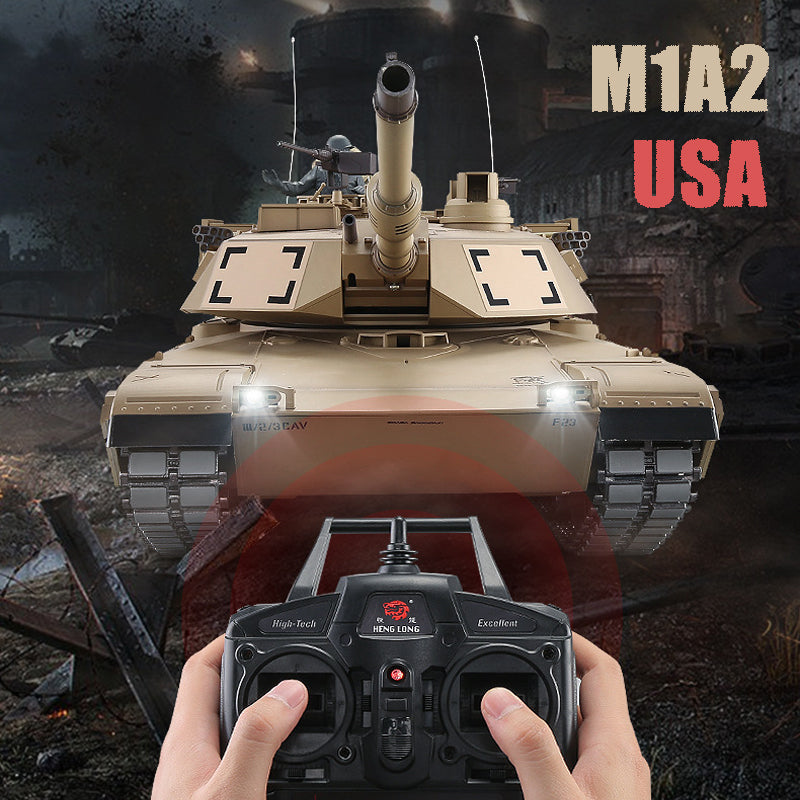 Heng Long 3918 US Abrams M1A2 RC Tank Upgraded Metal 2.4G 1/16 RC Tank Toys