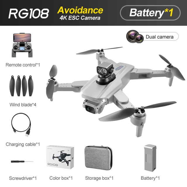 RG108 MAX 4K Drone Dual HD Camera Brushless Quadcopter