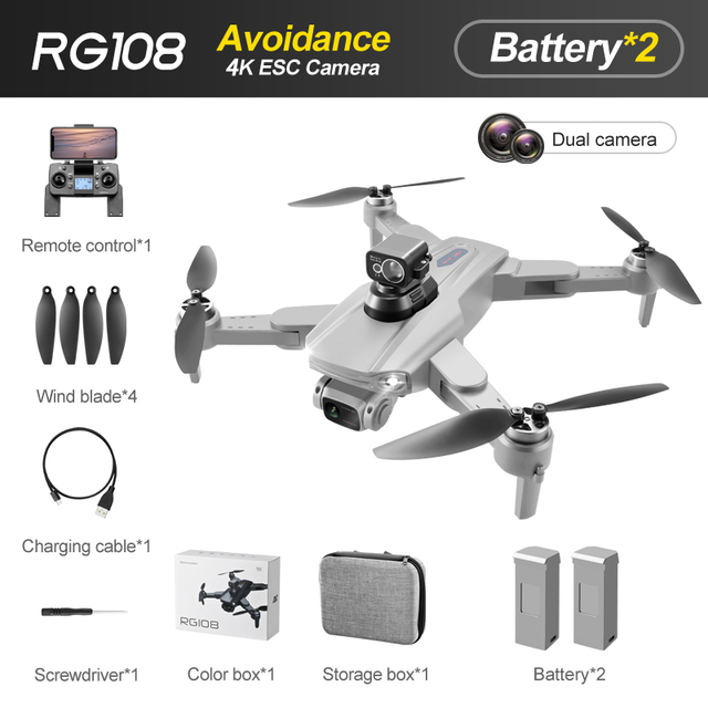 RG108 MAX 4K Drone Dual HD Camera Brushless Quadcopter