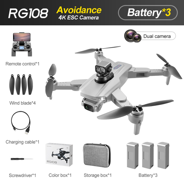 RG108 MAX 4K Drone Dual HD Camera Brushless Quadcopter