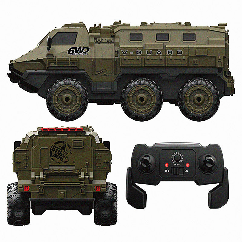 RC Car Military Truck 1/16 6WD Army Armored All Terrain Off-Road Truck