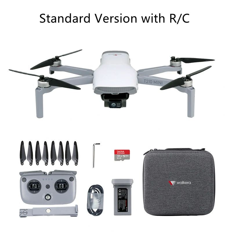  Walkera T210 Mini FPV Drone 3-Axis Gimbal 4K HD Camera Quadcopter