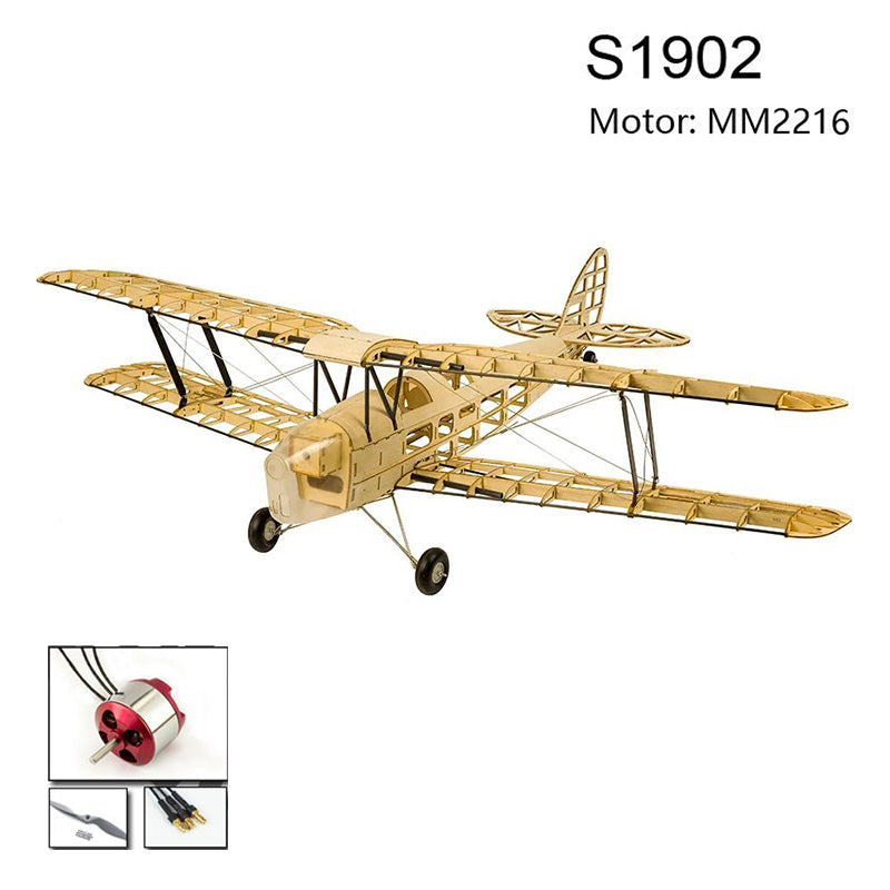 Balsa Plane DW Hobby Mini Tiger Moth S19 Large Electric Fixed Wing Pla