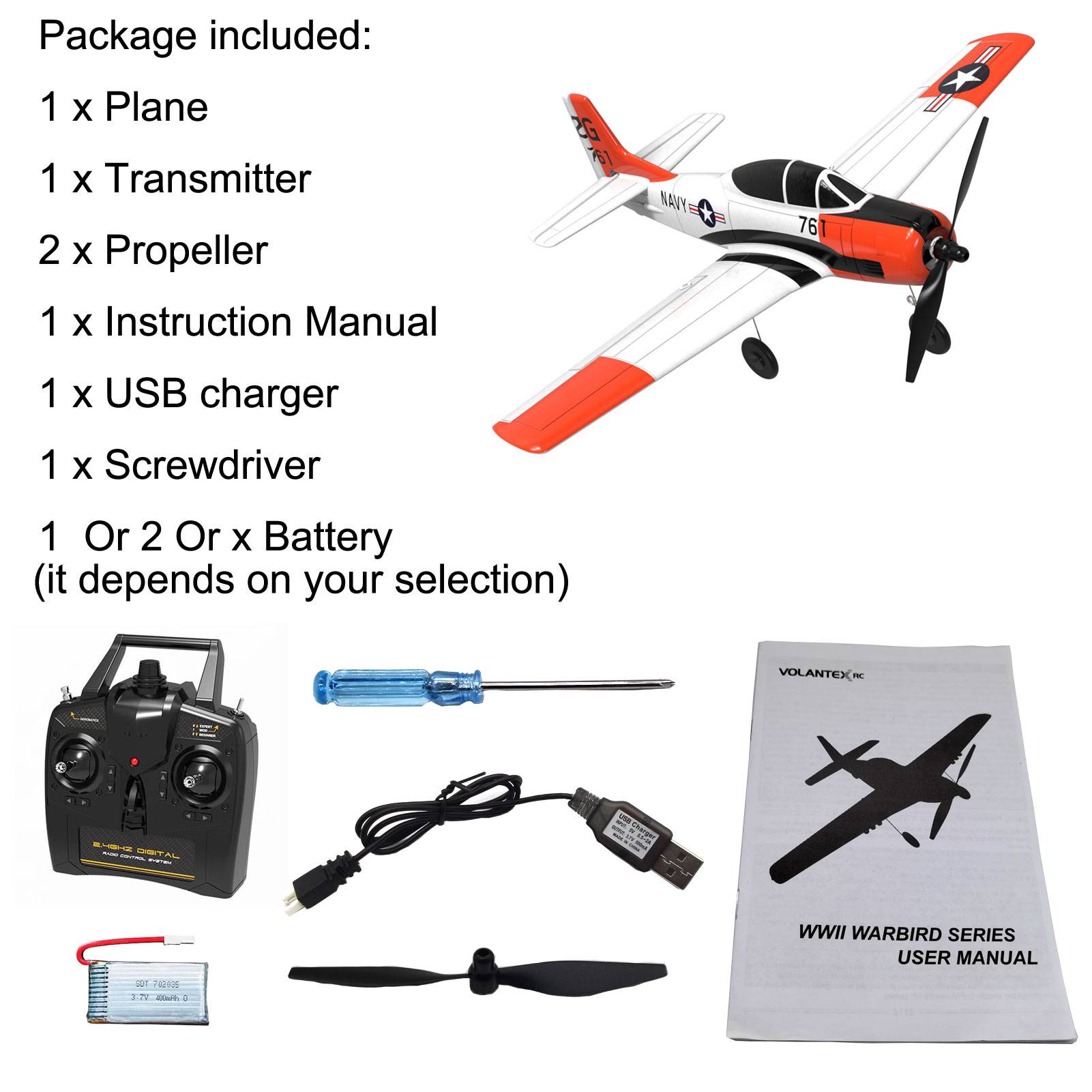 RC Plane Volantex  T28 2.4GHz 4CH 6-Axis One Key U-Turn Aerobatic Xpilot Stabilization System Plane Toy