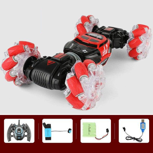 4WD RC Stunt Car Watch Control Gesture Induction Deformable RC Drift Car Toy 