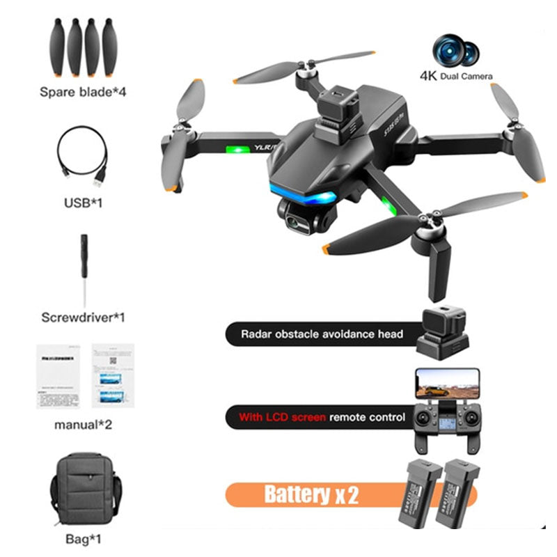 RC Drone S135 Pro 4K 3-Axis Gimbal 360° Obstacle Avoidance Brushless Quadcopter