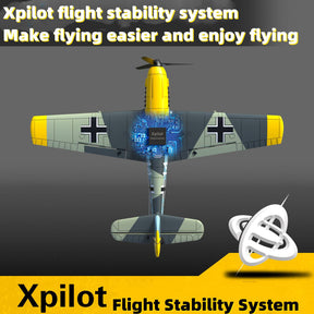 Volantex BF109 RC Plane 2.4GHz 4CH 400mm Wingspan 6-Axis One Key U-Turn Aerobatic Xpilot Stabilization System Plane Toy
