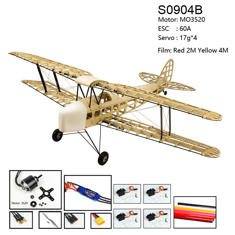 Balsa wood Plane kits DH82a Tiger Moth Large Electric or Gas Power Fixed Wing Plane Balsa Kits 1400mm Wingspan
