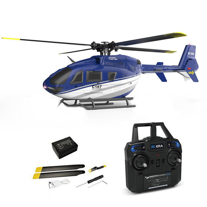 EAR C187 EC135 RC Helicopter RC 4CH 6-Axis Gyro Altitude Hold Flybarless Helicopter