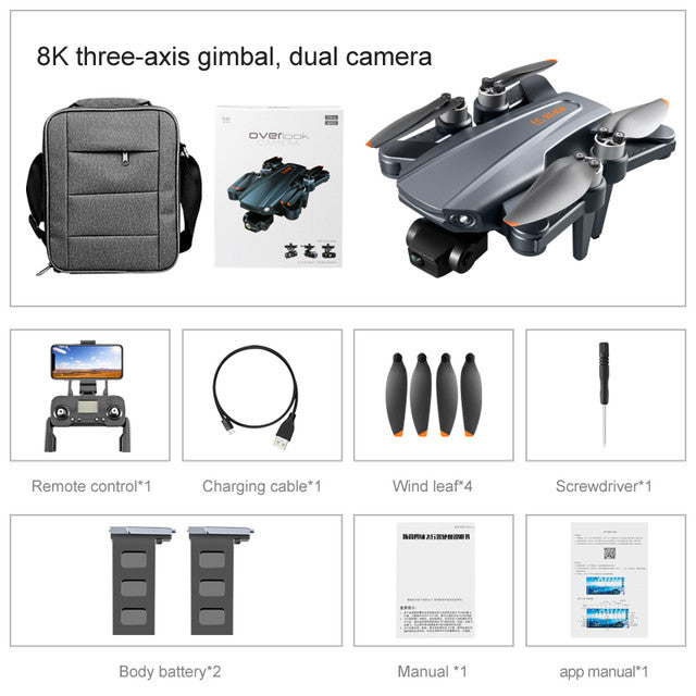 RC Drone RG106 PRO 3-Axis Obstacle Avoidance 8K ESC Camera Brushless Quadcopter