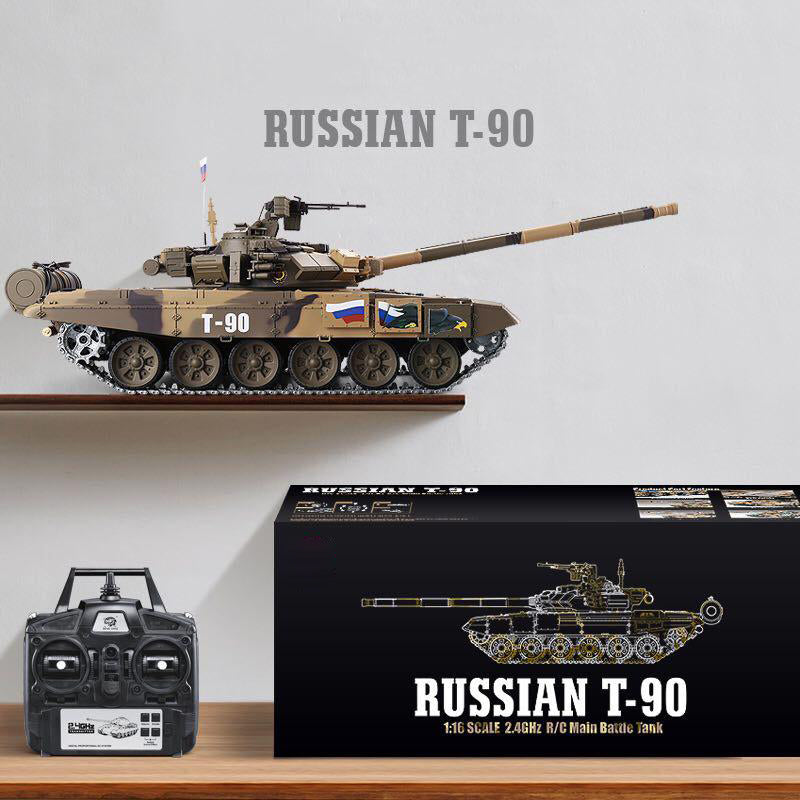 Heng Long 3938 T90 RC Tank Russia Main Battle Tank 1/16 Upgrade Metal RC Tank toys
