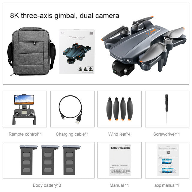 RC Drone RG106 PRO 3-Axis Obstacle Avoidance 8K ESC Camera Brushless Quadcopter
