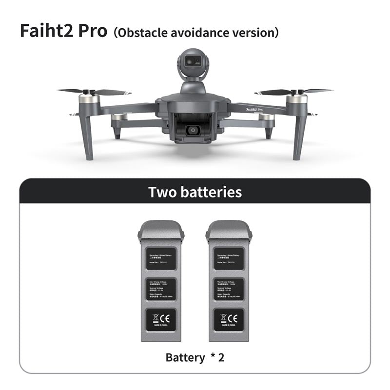 4K Drone Cfly Faith2 PRO 3-Axis Gimbal HD Camera Quadcopter