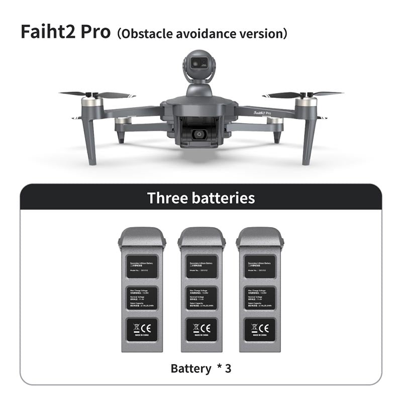 4K Drone Cfly Faith2 PRO 3-Axis Gimbal HD Camera Quadcopter