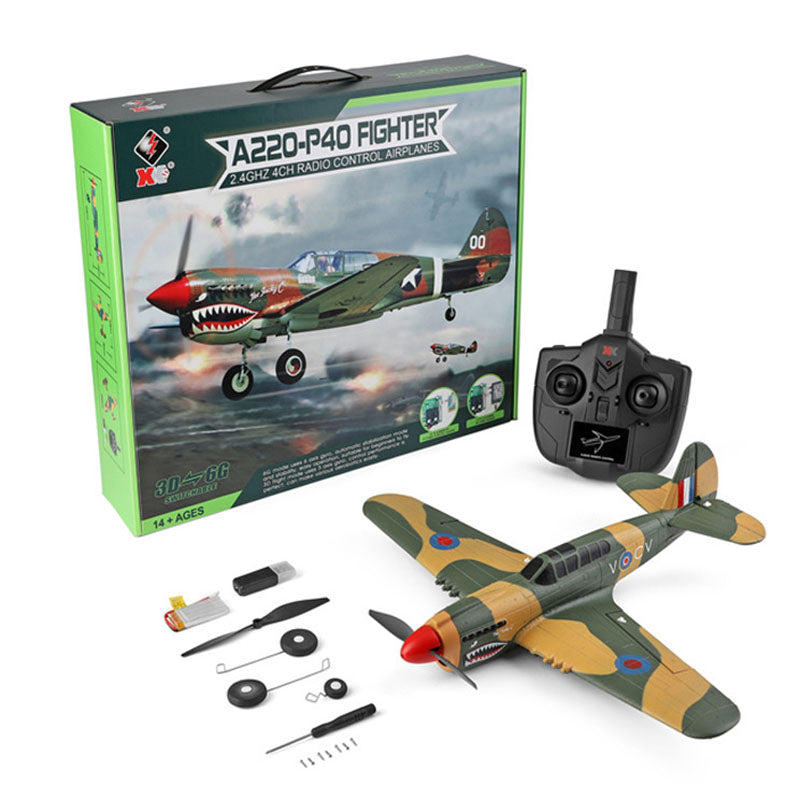 WLtoys XK A220 P40 RC Airplane 4CH 3D/6G 6-Axis Gyro Plane | bometoys
