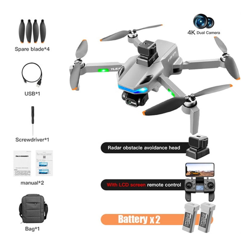 RC Drone S135 Pro 4K 3-Axis Gimbal 360° Obstacle Avoidance Brushless Quadcopter