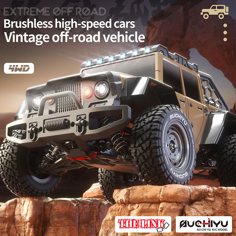 SCY 16104 Pro Jeep Retro Wrangler RC Car 1/16 70KM/H Brushless Off-Road Car 35A ESC 2840 Brushless Motor