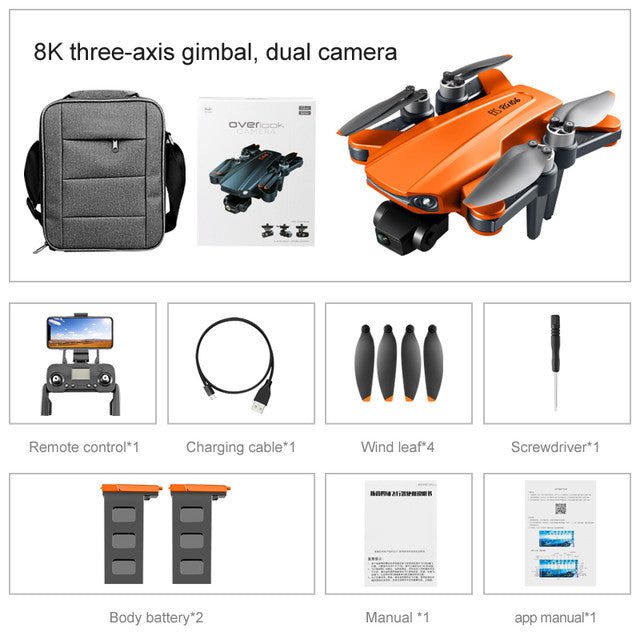 RC Drone RG106 PRO 3-Axis Obstacle Avoidance 8K ESC Camera Brushless Quadcopter