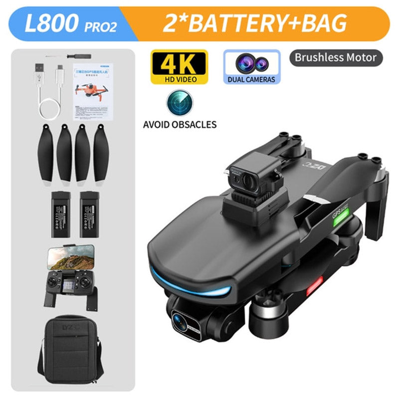 LYZRC L800 Pro2 4K Drone 3-Axis Gimbal 360° Obstacle Avoidance Quadcopter