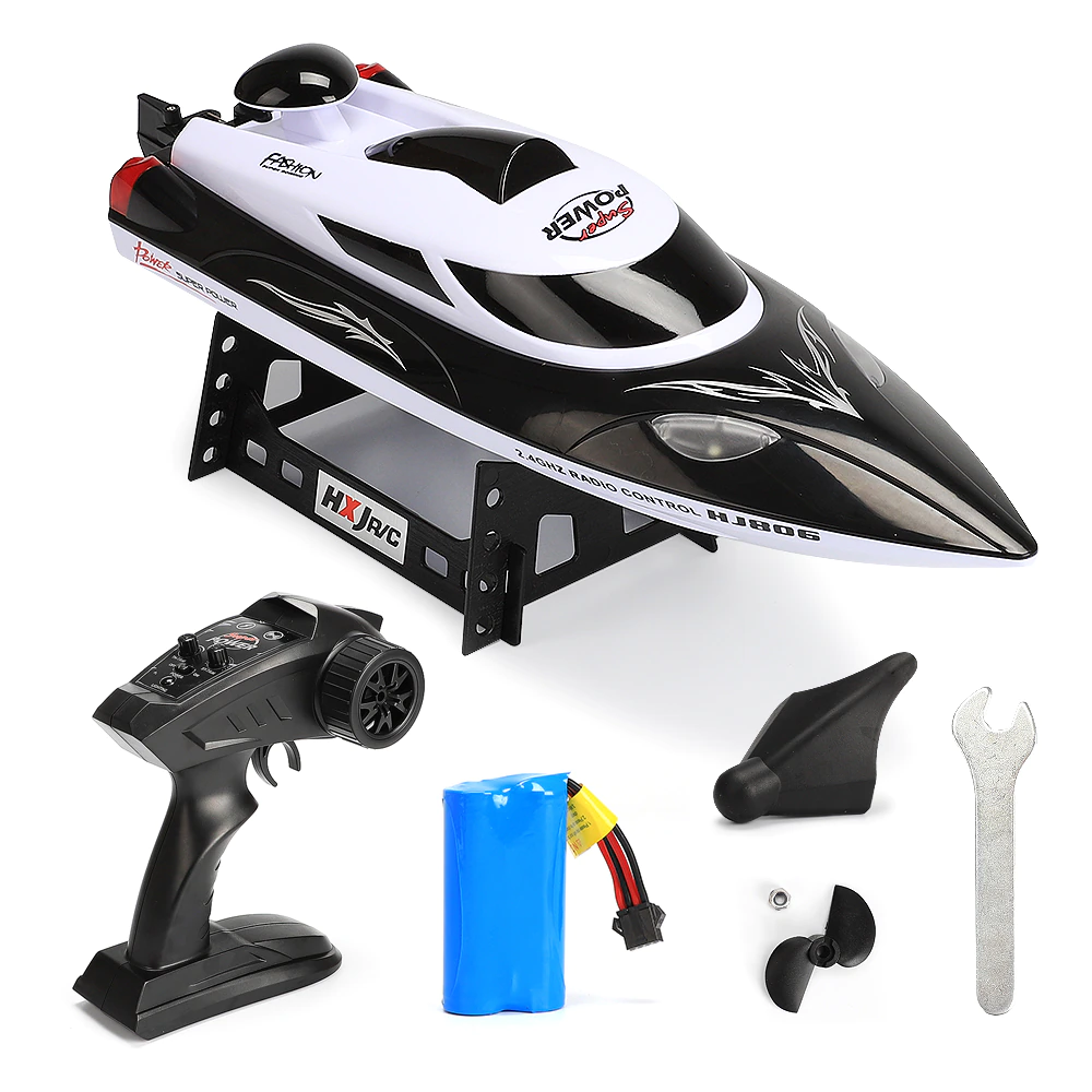 RC Boat HJ806 2.4G 4CH 180° Flip Waterproof 35Km/h High Speed RC Speedboat Toy