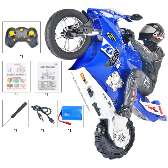 RC Motorcycle 360°rotating balanced 6-axis gyro Stunt Car Toys