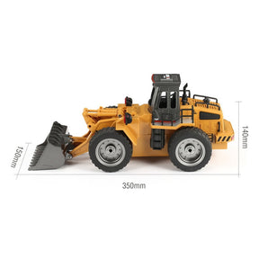 RC Car Huina1577 2 In 1 Alloy Simulation Forklift Truck Crane Excavator