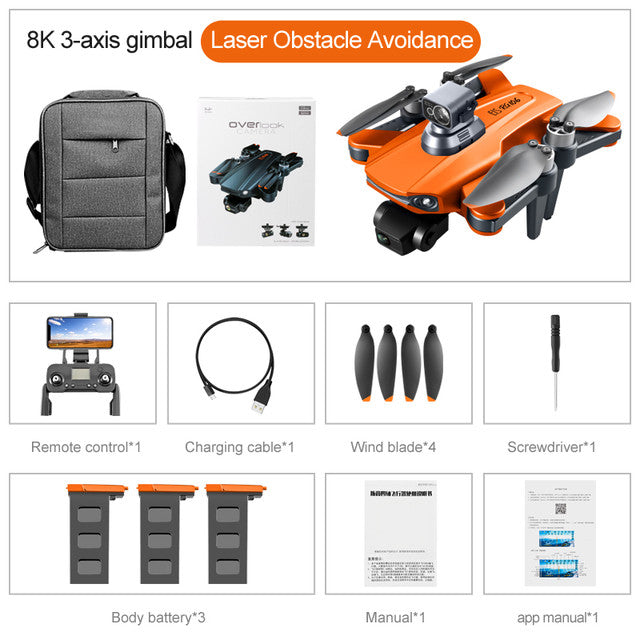 RC Drone RG106 PRO 3-Axis Obstacle Avoidance 8K ESC Camera Brushless Quadcopter