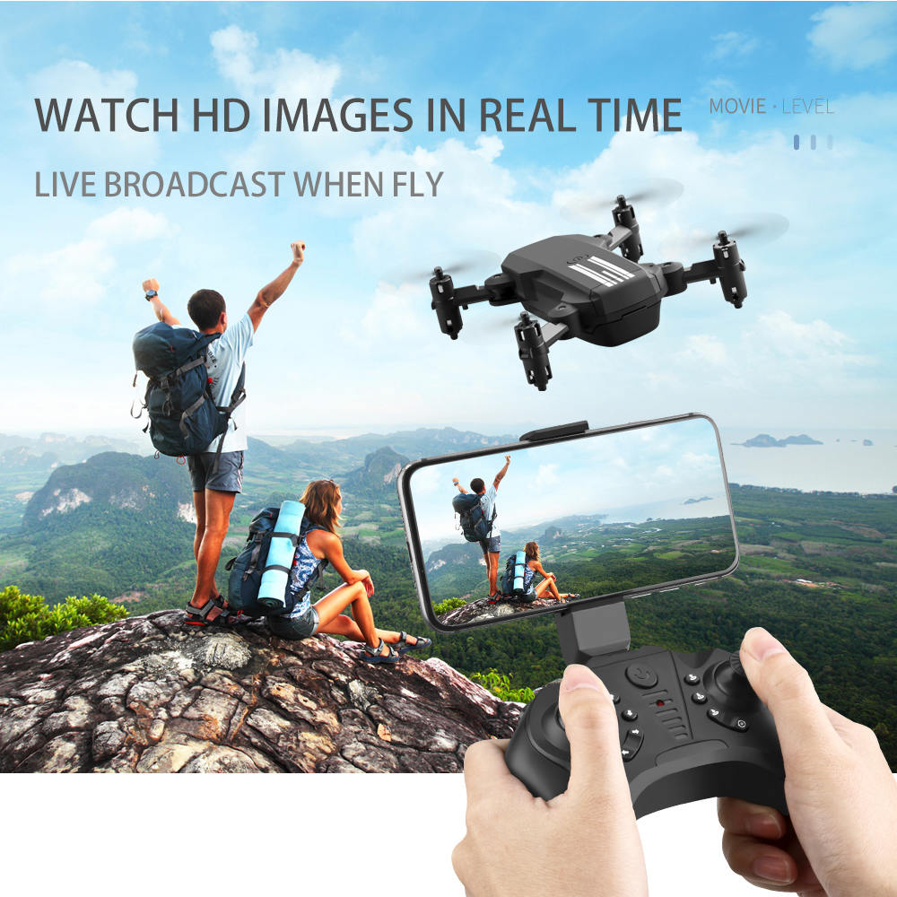 Mini Drone WiFi HD Camera Air Pressure Height Maintain Foldable Quadcopter