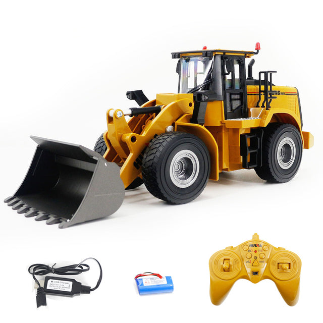 Huina 1567 RC Alloy Excavator bulldozer 6CH 1:24 2.4GHz Engineering Toy Car