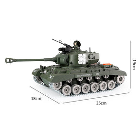 1:18 Simulate Shoot M26 Tank Shoot Cross-country Tracked Remote