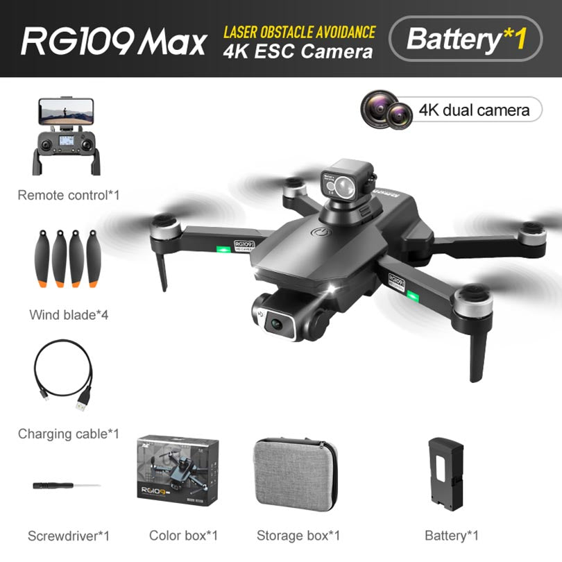 4K Drone RG109 MAX Brushless 360 ° Laser Obstacle Avoidance Quadcopter